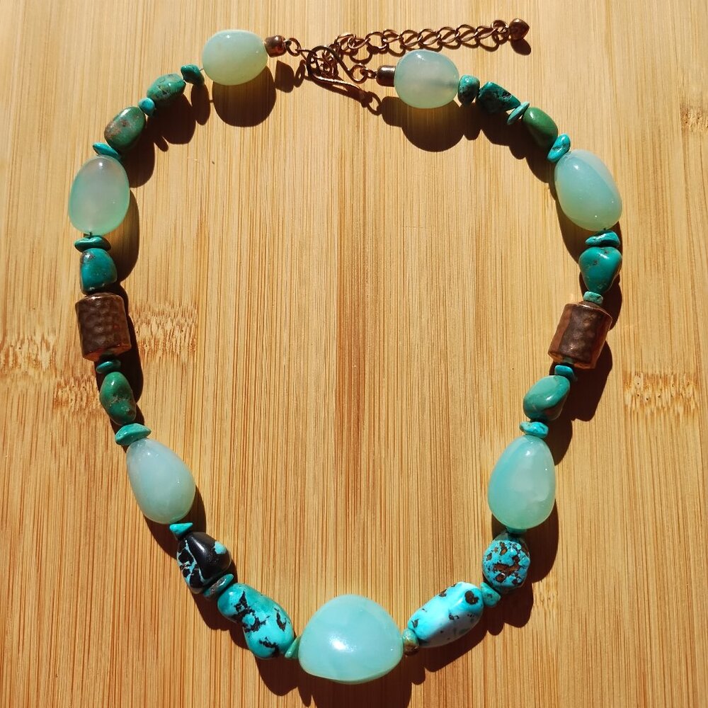 Jay King DTR mine finds Turquoise Gemstone Copper necklace stunning - Picture 6 of 14